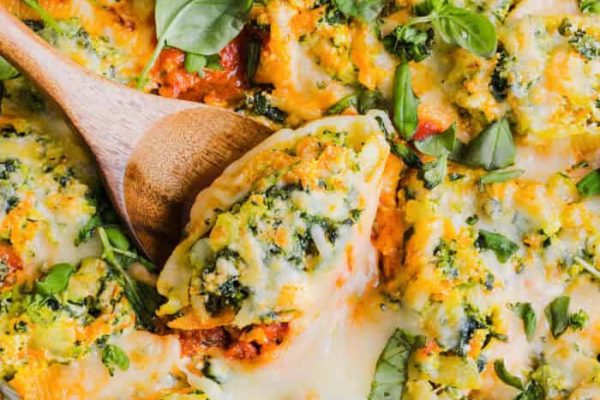 Veggie and Cheese Stuffed Shells